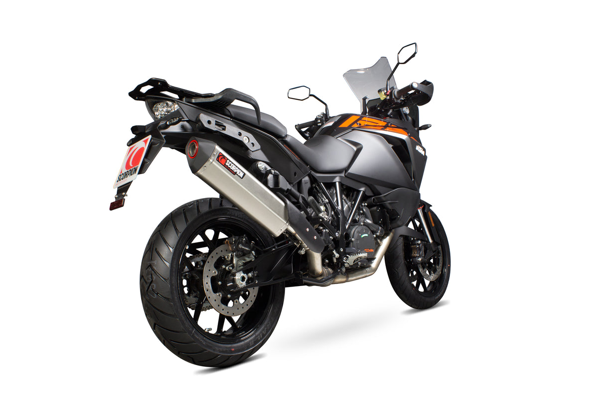 KTM Adventure Super 1290 (2015–2020) Scorpion Exhaust Serket Parallel Slip-on - Brushed Stainless