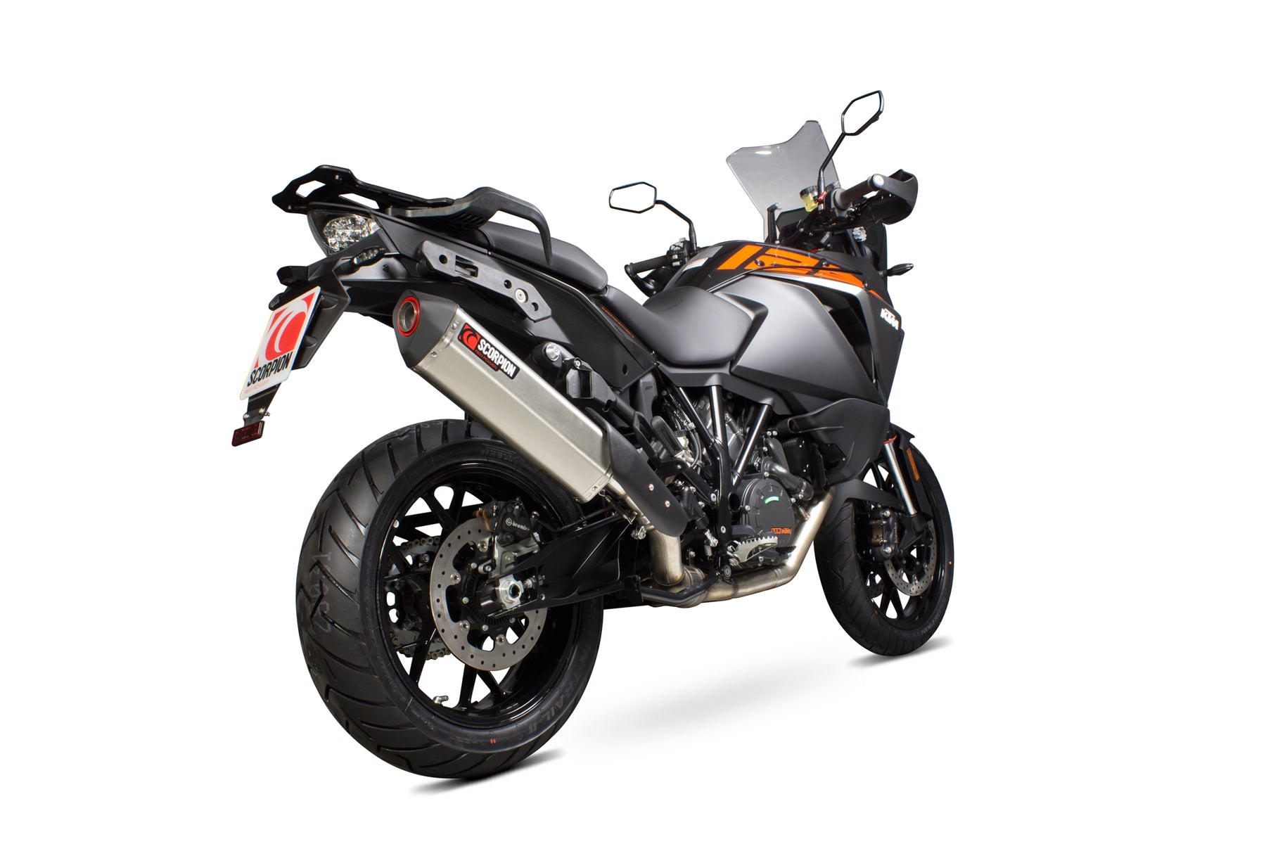 KTM Adventure Super 1290 (2015–2020) Scorpion Exhaust Serket Parallel Slip-on - Brushed Stainless