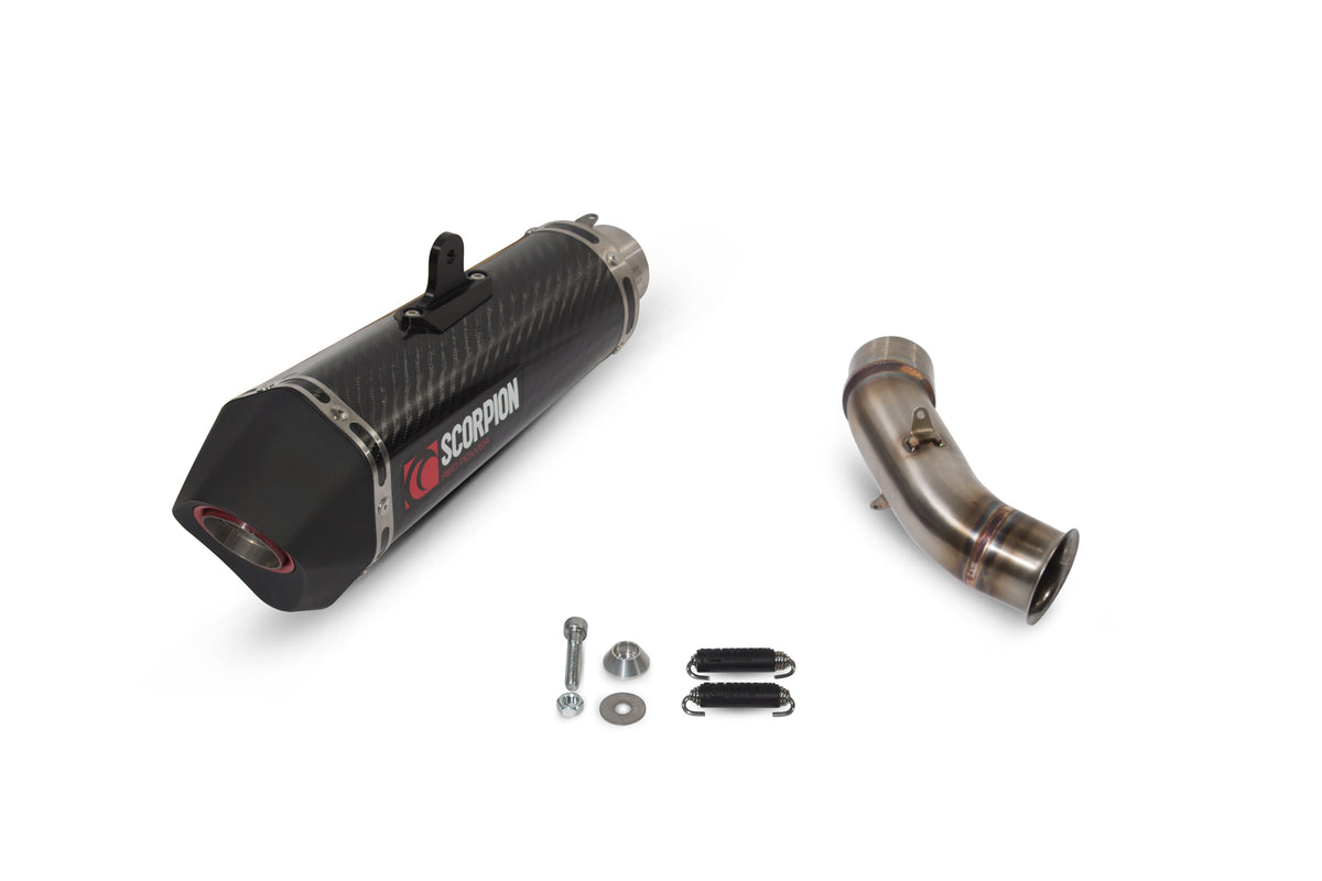 KTM Duke 125/200 (2011–2016) Scorpion Exhaust Serket Taper Slip-on - Carbon Fibre