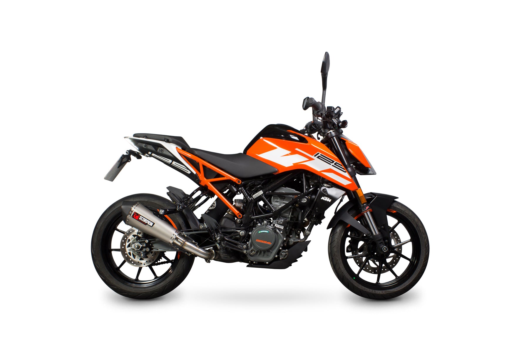 KTM Duke 125/200 (2011–2016) Scorpion Exhaust Serket Taper Slip-on - Titanium