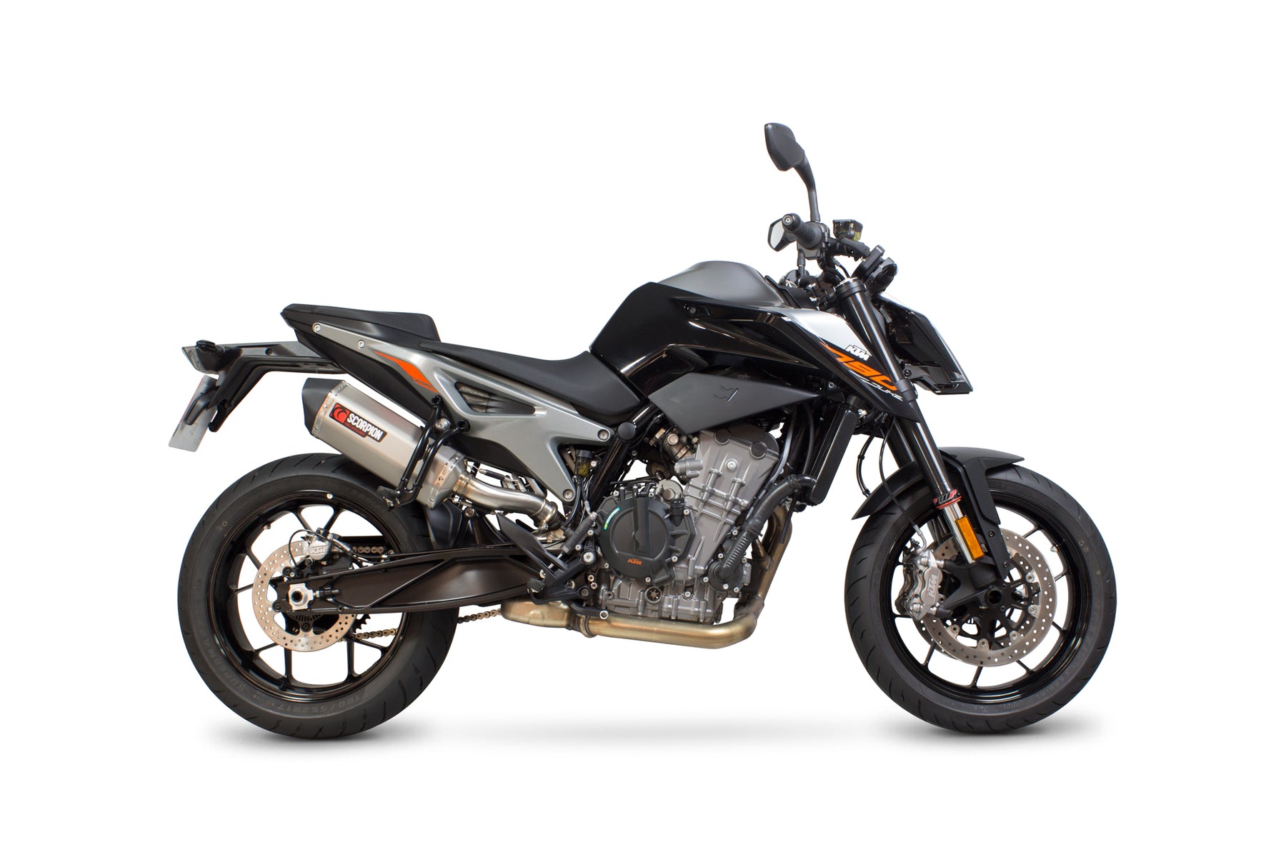 KTM Duke 790 (2018–2020) Scorpion Exhaust Serket Parallel Slip-on - Titanium