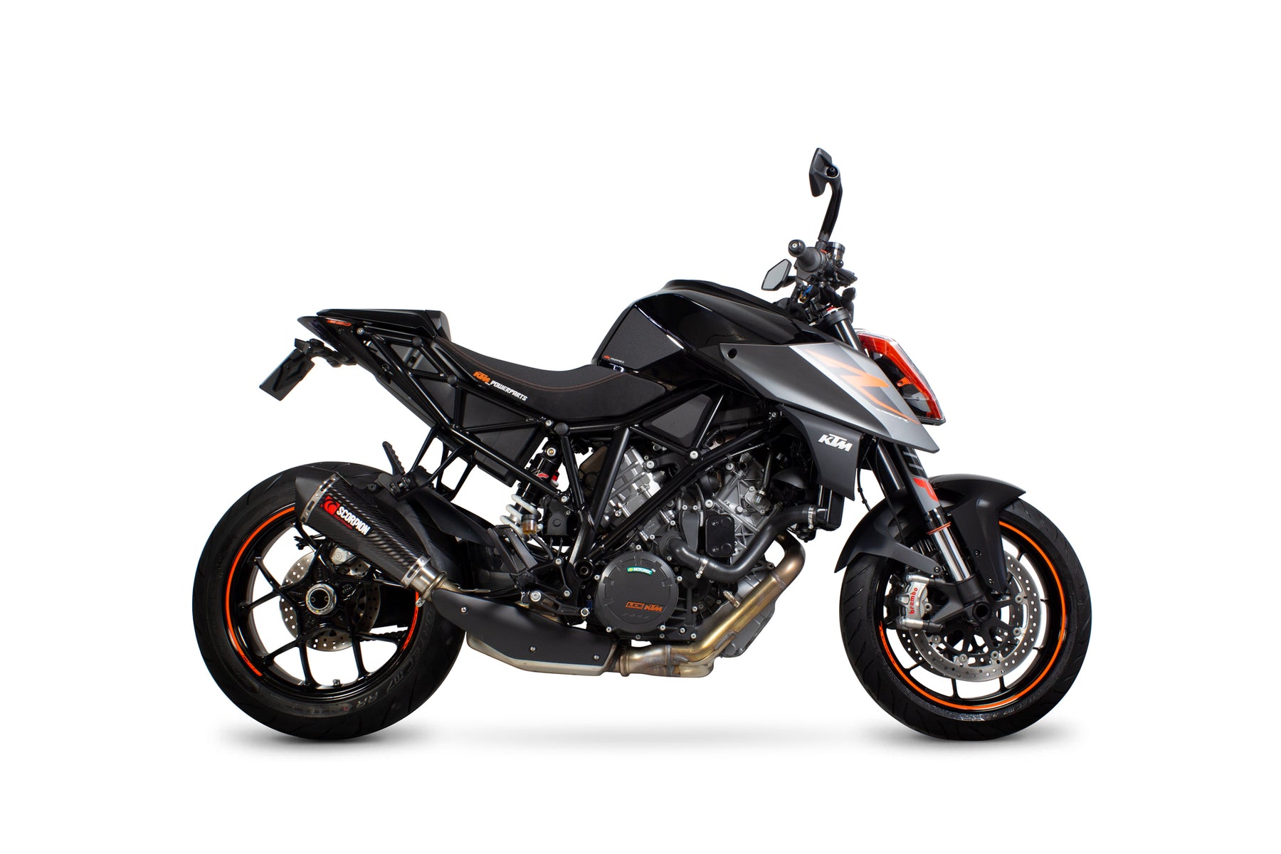 KTM Duke Super R (2014–2019) Scorpion Exhaust Serket Taper Slip-on - Carbon Fibre