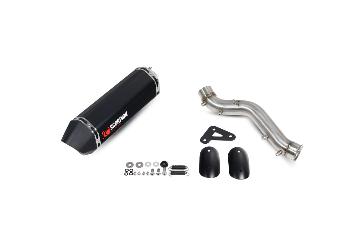 KTM Adventure 790 inc R (2019–2020) Scorpion Exhaust Serket Parallel Slip-on - Black Ceramic