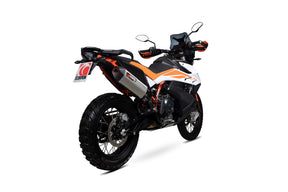 KTM Adventure 790 inc R (2019–2020) Scorpion Exhaust Serket Parallel Slip-on - Brushed Stainless
