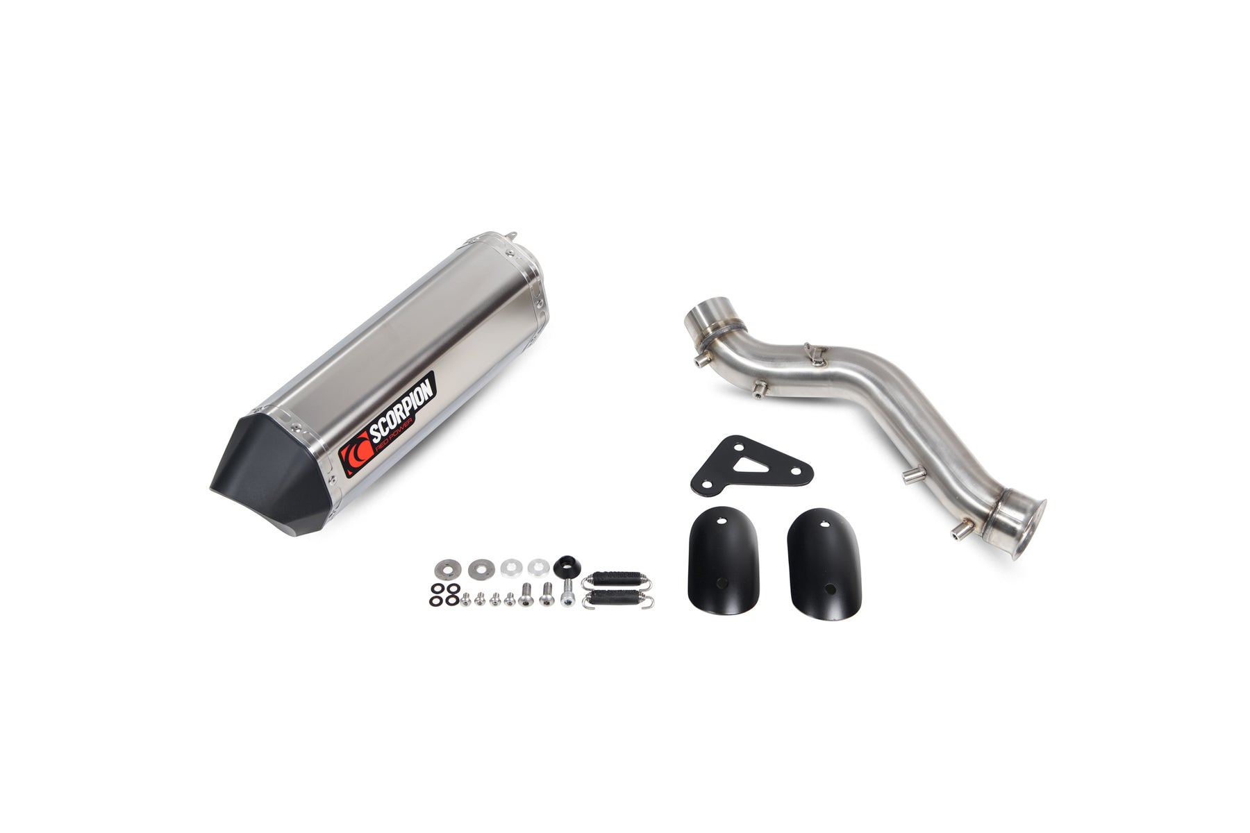 KTM Adventure 790 inc R (2019–2020) Scorpion Exhaust Serket Parallel Slip-on - Brushed Stainless