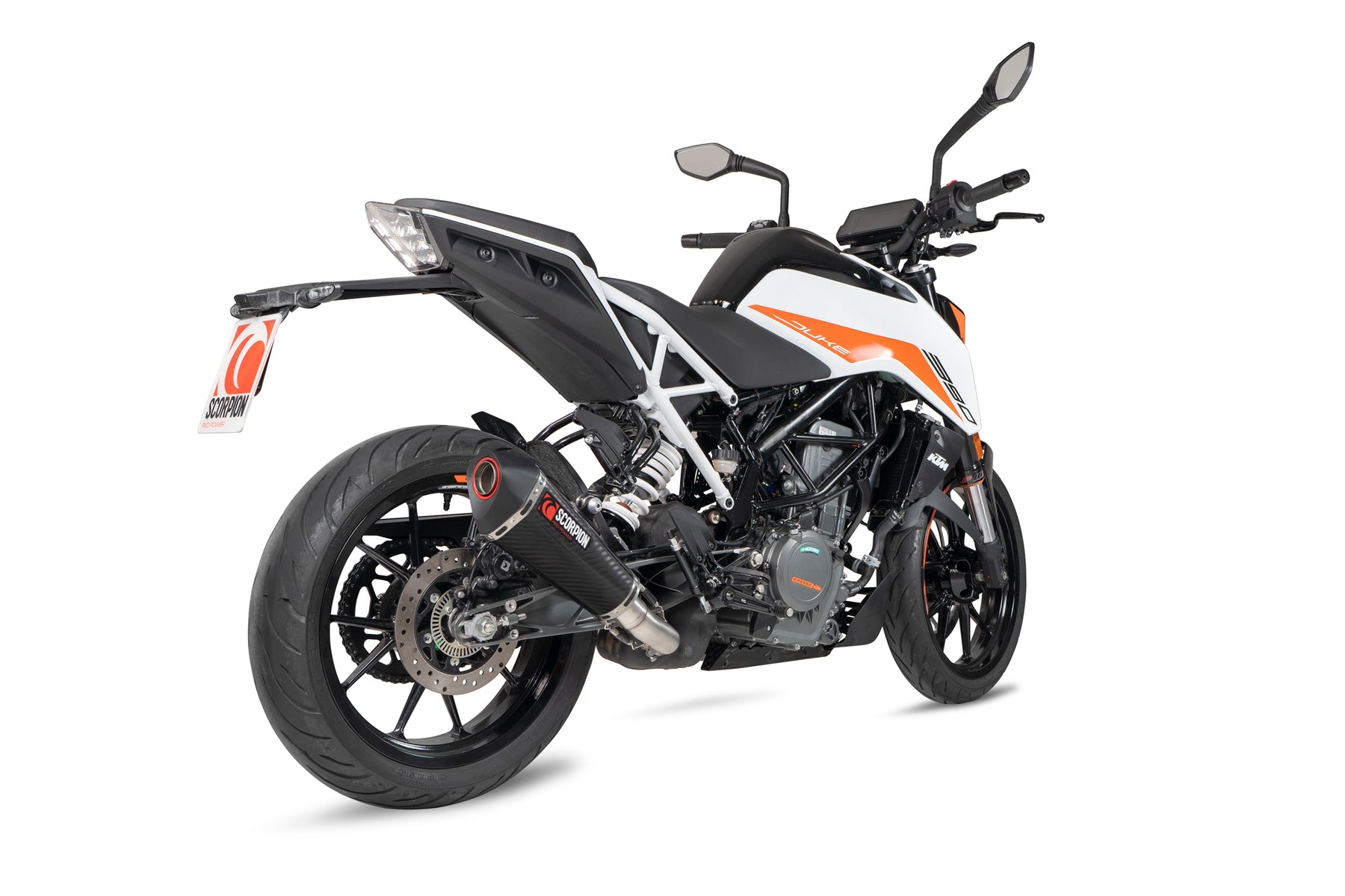 KTM Duke 390 (2021–2023) Scorpion Exhaust Serket Taper Slip-on - Carbon Fibre
