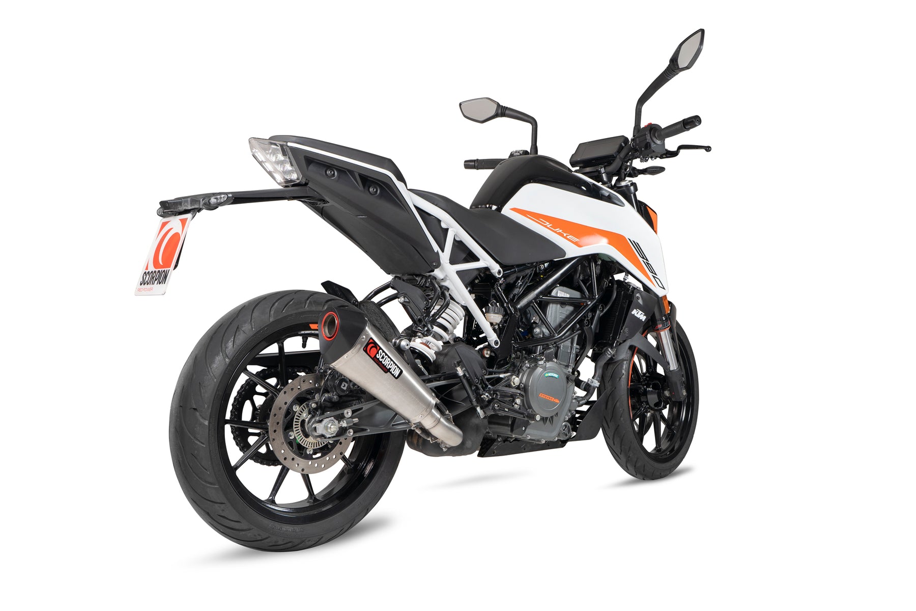 KTM Duke 390 (2021–2023) Scorpion Exhaust Serket Taper Slip-on - Brushed Stainless