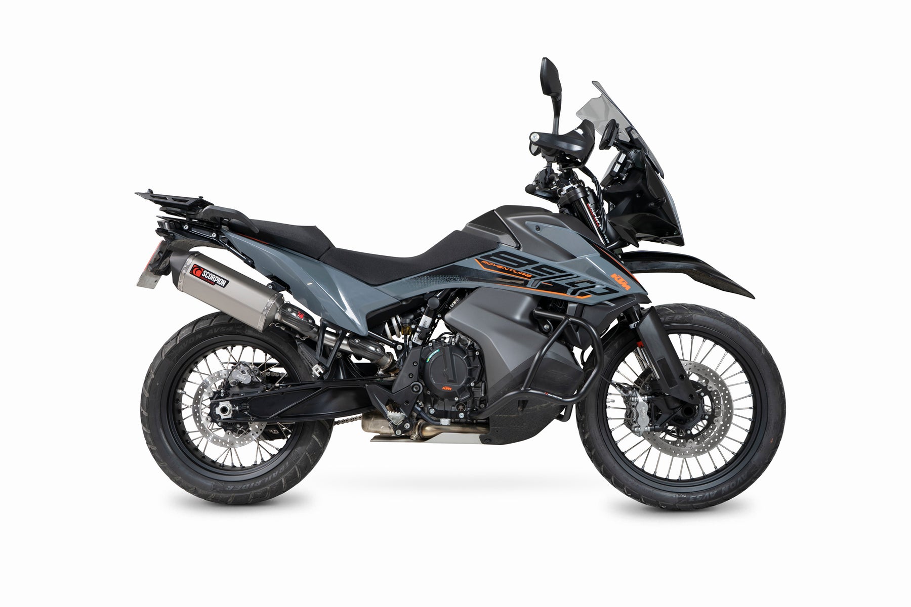 KTM Adventure 890 inc R (2021–2025) Scorpion Exhaust Serket Parallel Slip-on - Titanium