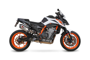 KTM Duke 890 (2020–2023) Scorpion Exhaust Serket Parallel Slip-on - Brushed Stainless