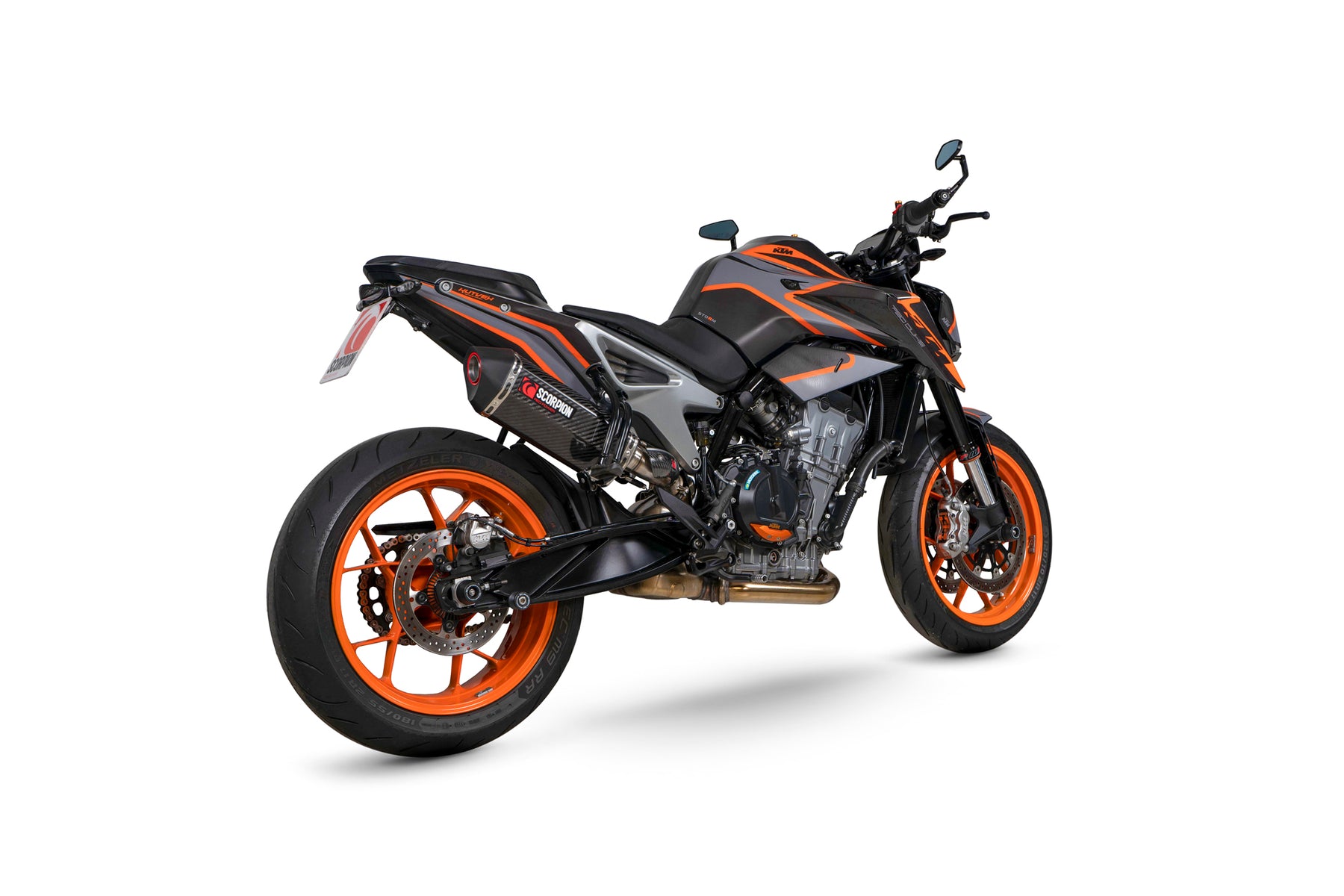 KTM Duke 790 (2022–2025) Scorpion Exhaust Serket Parallel Slip-on - Carbon Fibre