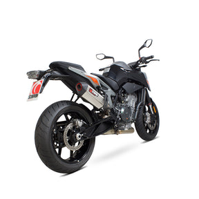 KTM Duke 790 (2022–2025) Scorpion Exhaust Serket Parallel Slip-on - Brushed Stainless