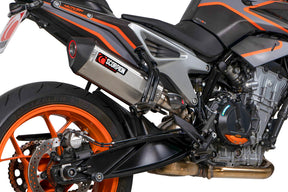KTM Duke 790 (2022–2025) Scorpion Exhaust Serket Parallel Slip-on - Brushed Stainless