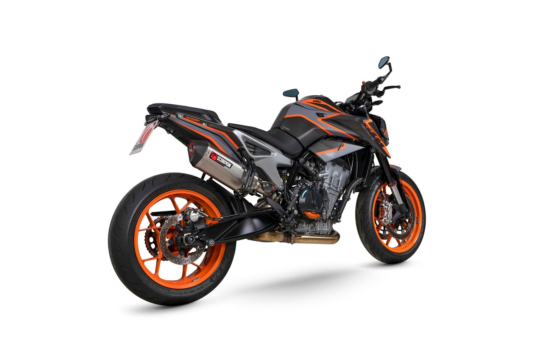 KTM Duke 790 (2022–2025) Scorpion Exhaust Serket Parallel Slip-on - Titanium