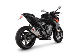 KTM Duke 990 (2024–2025) Scorpion Exhaust Serket Parallel Slip-on - Brushed Stainless