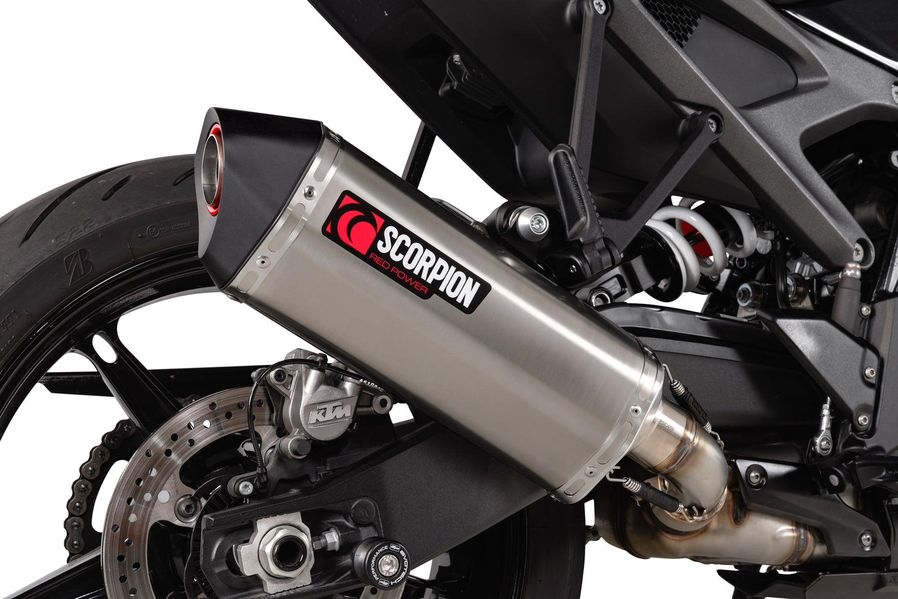 KTM Duke 990 (2024–2025) Scorpion Exhaust Serket Parallel Slip-on - Titanium