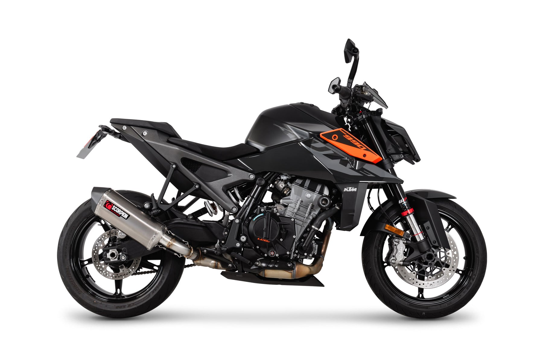 KTM Duke 990 (2024–2025) Scorpion Exhaust Serket Parallel Slip-on - Titanium