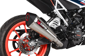 KTM 125 Duke, Euro 5 (2021-2023) SCORPION Exhaust Serket Taper Slip-on – Brushed Stainless Steel