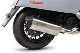 Lambretta V125 Special (2021 - 2025) SCORPION Performance Exhaust Serket Parallel Slip On – Brushed Stainless