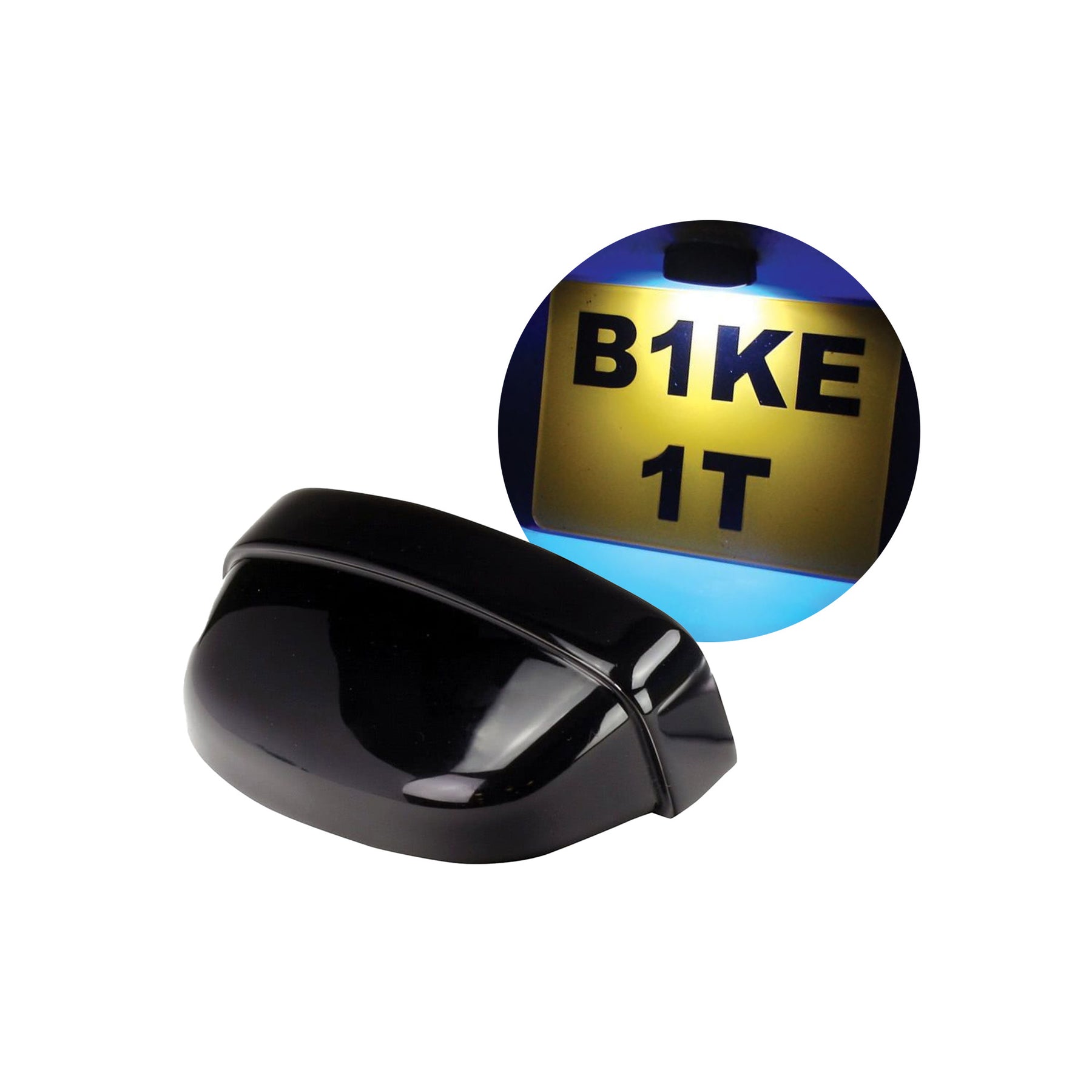 Bike It Cluster LED Number Plate Light Aluminium Black E-Marked Motorcycle