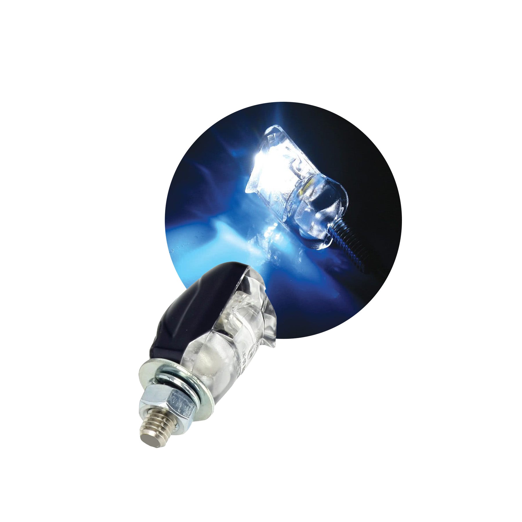 Bike It Atom LED Number Plate Lights Black Body E-Marked Motorcycle