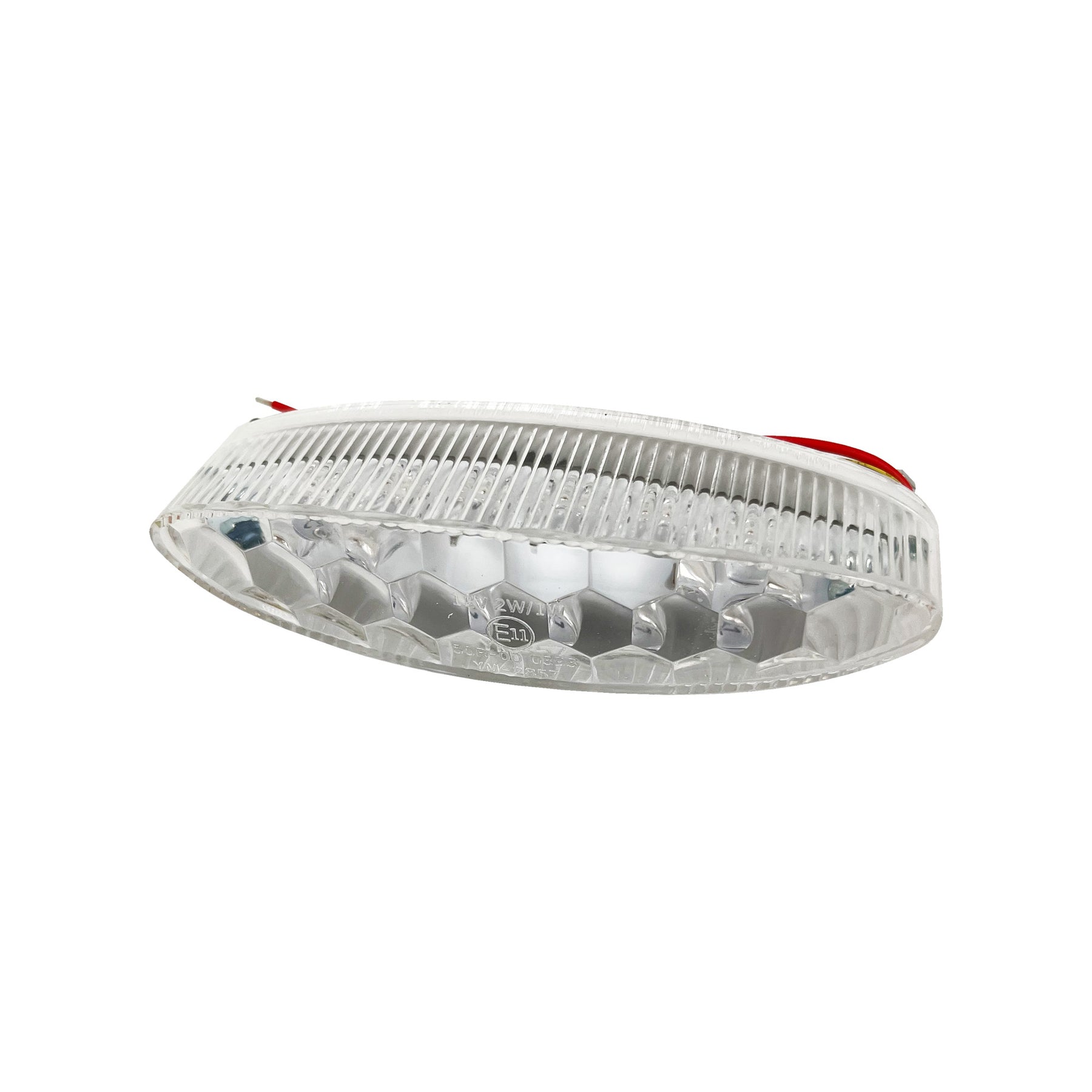 Bike It Tri-Lite LED Rear Light Clear Lens 12V E-Marked Motorcycle