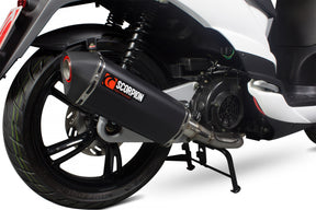 Peugeot Tweet 125 (2010-2017) SCORPION Exhaust Serket Full System - Black Ceramic