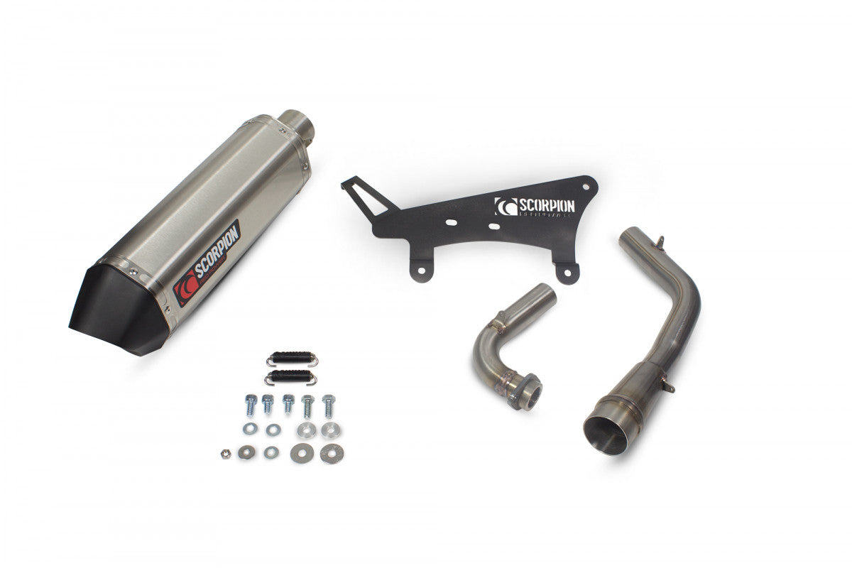 Peugeot Tweet 125 (2010-2017) SCORPION Exhaust Serket Full System - Brushed Stainless Steel