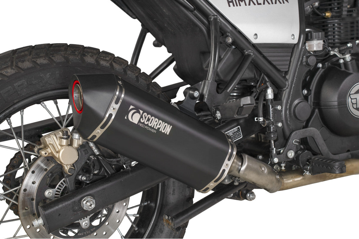 Royal Enfield Himalayan 411cc 410 Scorpion Exhaust Serket Slip-On - Black Ceramic