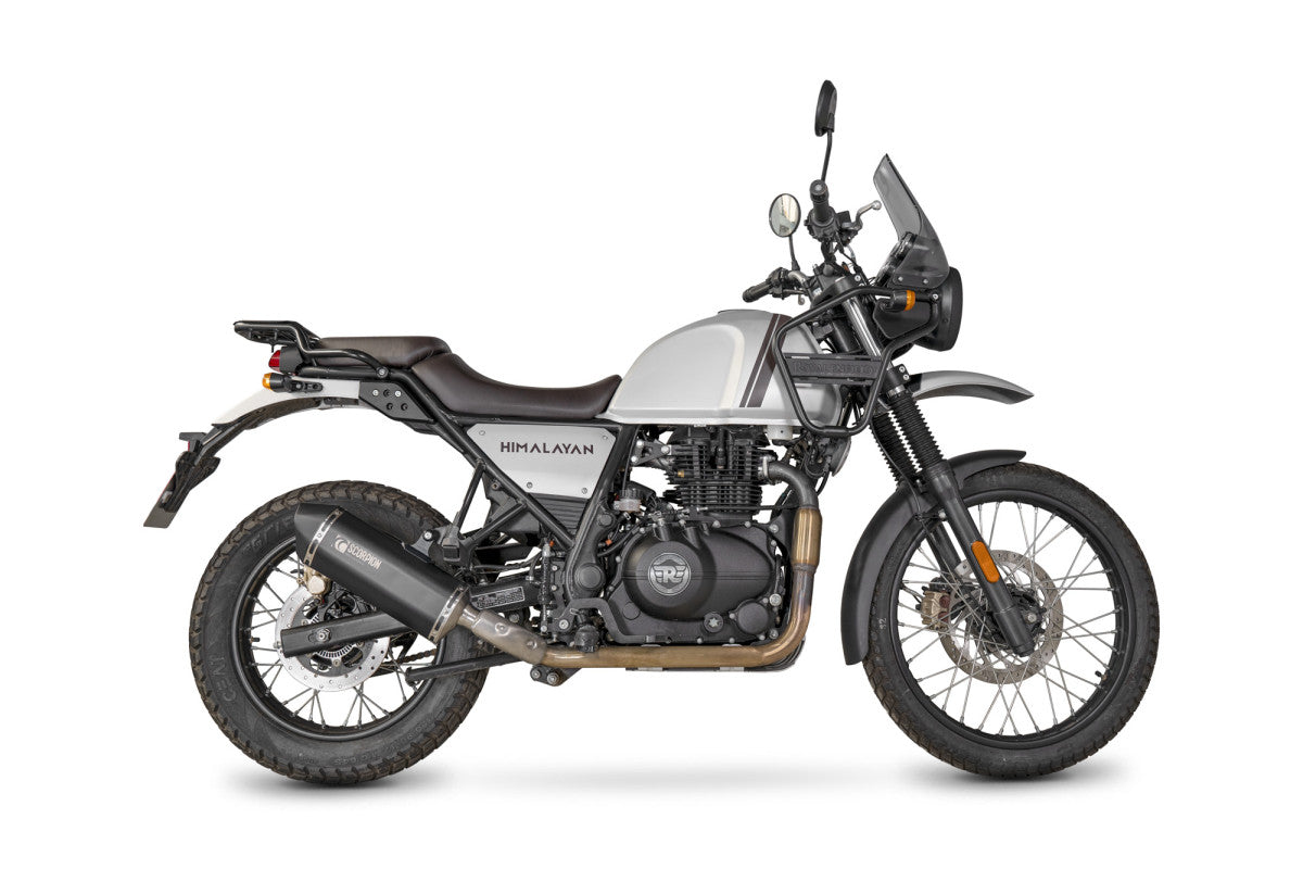 Royal Enfield Himalayan 411cc 410 Scorpion Exhaust Serket Slip-On - Black Ceramic