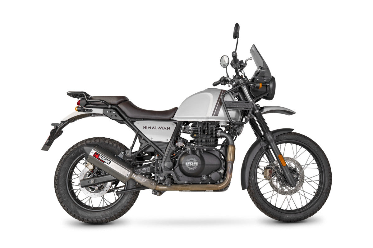 Royal Enfield Himalayan 411cc 410 Scorpion Exhaust Serket Slip-On - Brushed Stainless