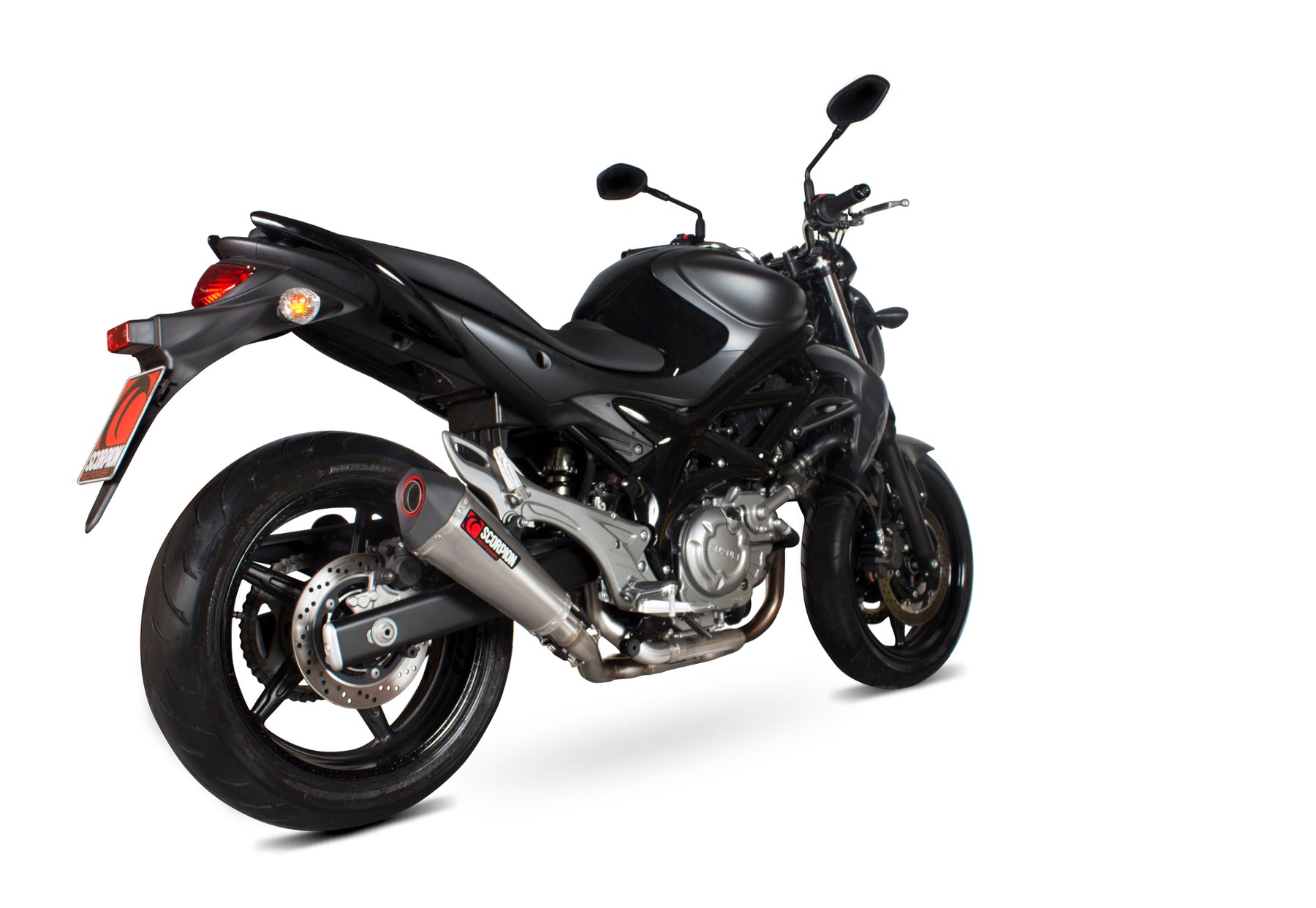 Suzuki Gladius 650 (2009–2016) Scorpion Exhaust Serket Taper Full System - Brushed Stainless