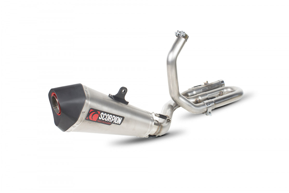 Suzuki Gladius 650 (2009–2016) Scorpion Exhaust Serket Taper Full System - Brushed Stainless