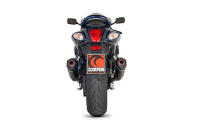 Suzuki GSX-1300R Hayabusa (2008–2017) Scorpion Exhaust Serket Parallel Slip-on Pair - Carbon Fibre
