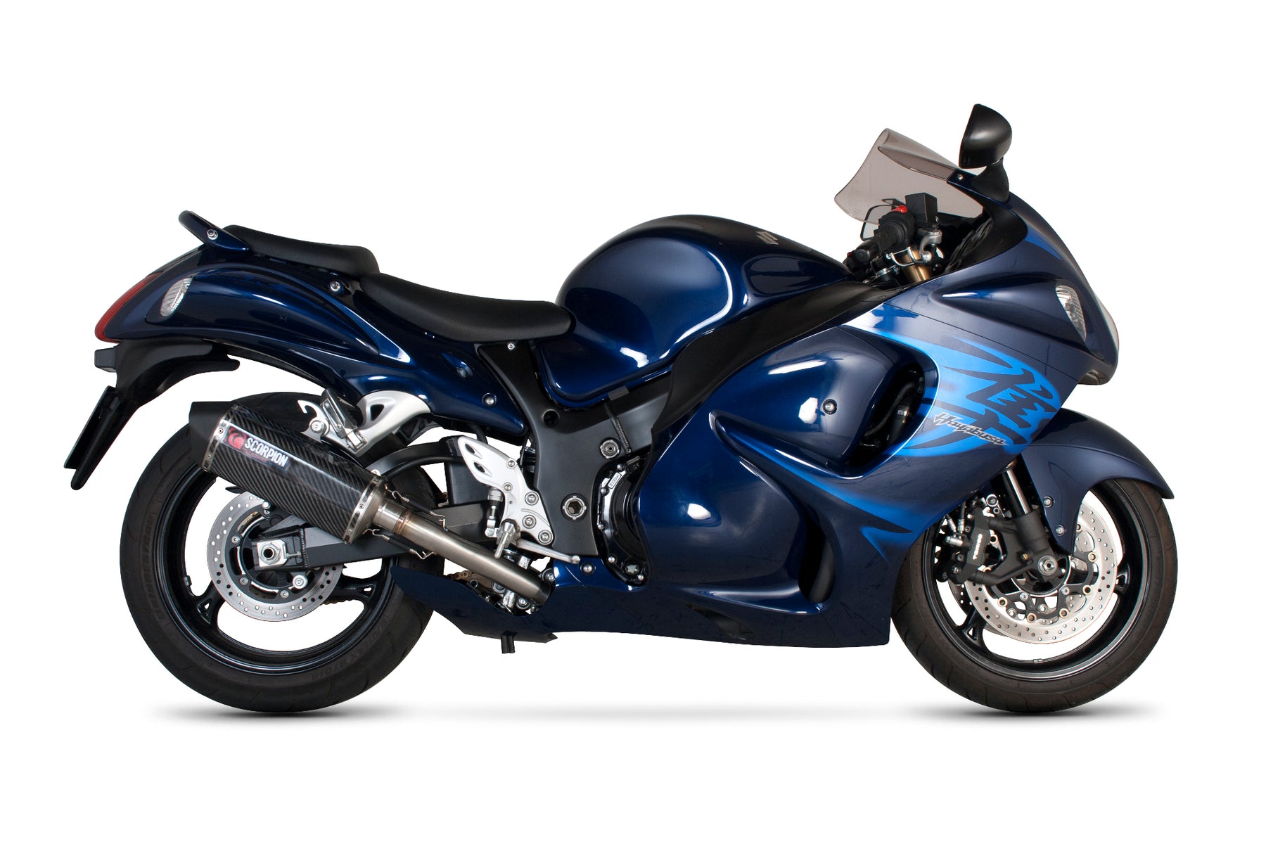 Suzuki GSX-1300R Hayabusa (2008–2017) Scorpion Exhaust Serket Parallel Slip-on Pair - Carbon Fibre