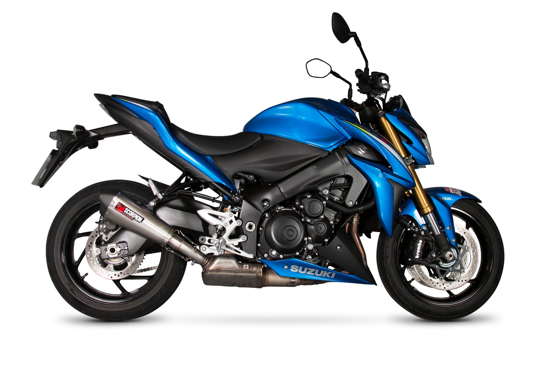 Suzuki GSX-S 1000 F (2015–2020) Scorpion Exhaust Serket Taper Slip-on - Brushed Stainless