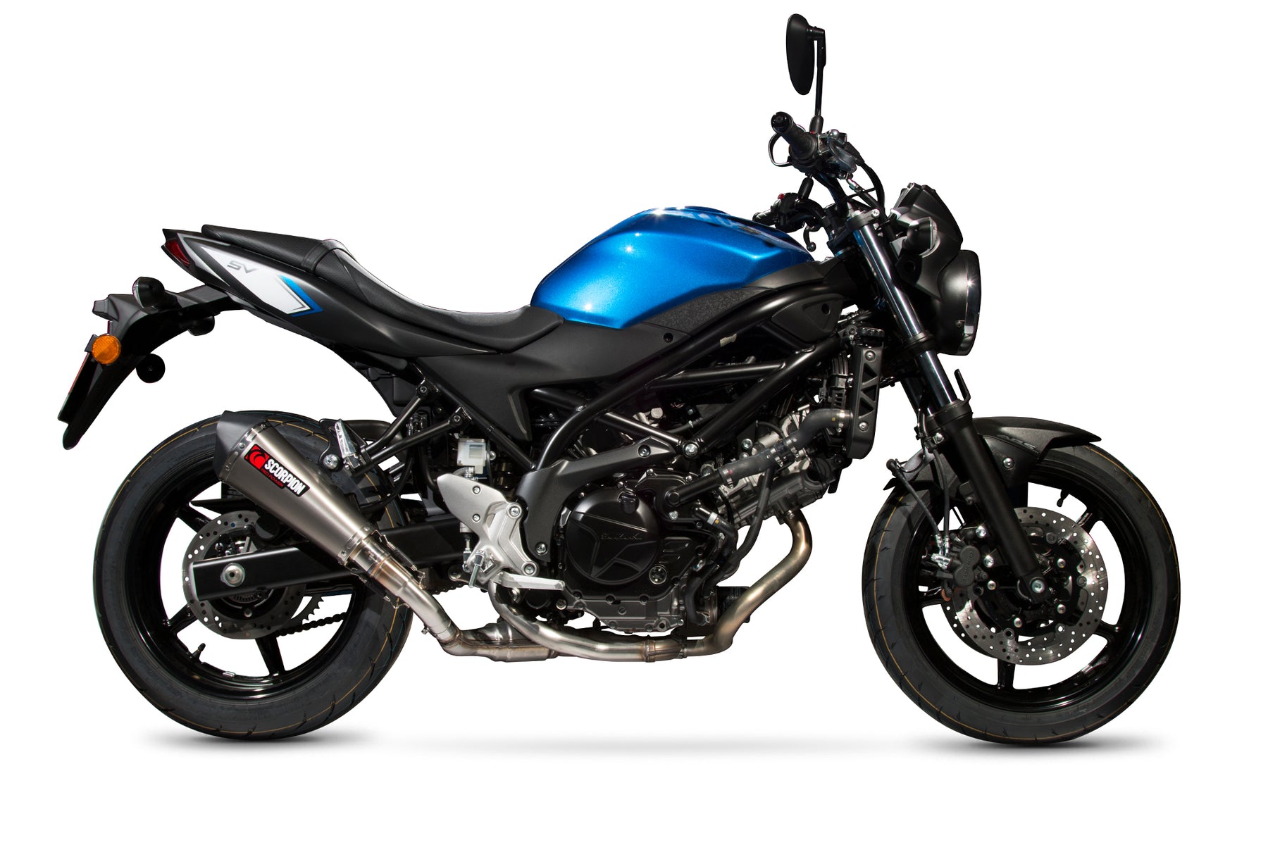 Suzuki SV 650 X (2016–2021) Scorpion Exhaust Serket Taper Slip-on - Titanium