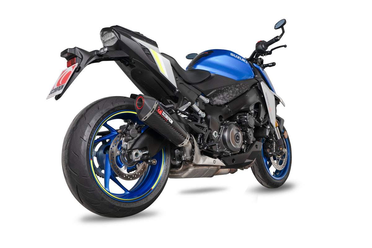 Suzuki GSX-S 1000 (2021–2025) Scorpion Exhaust Serket Taper Slip-on - Carbon Fibre