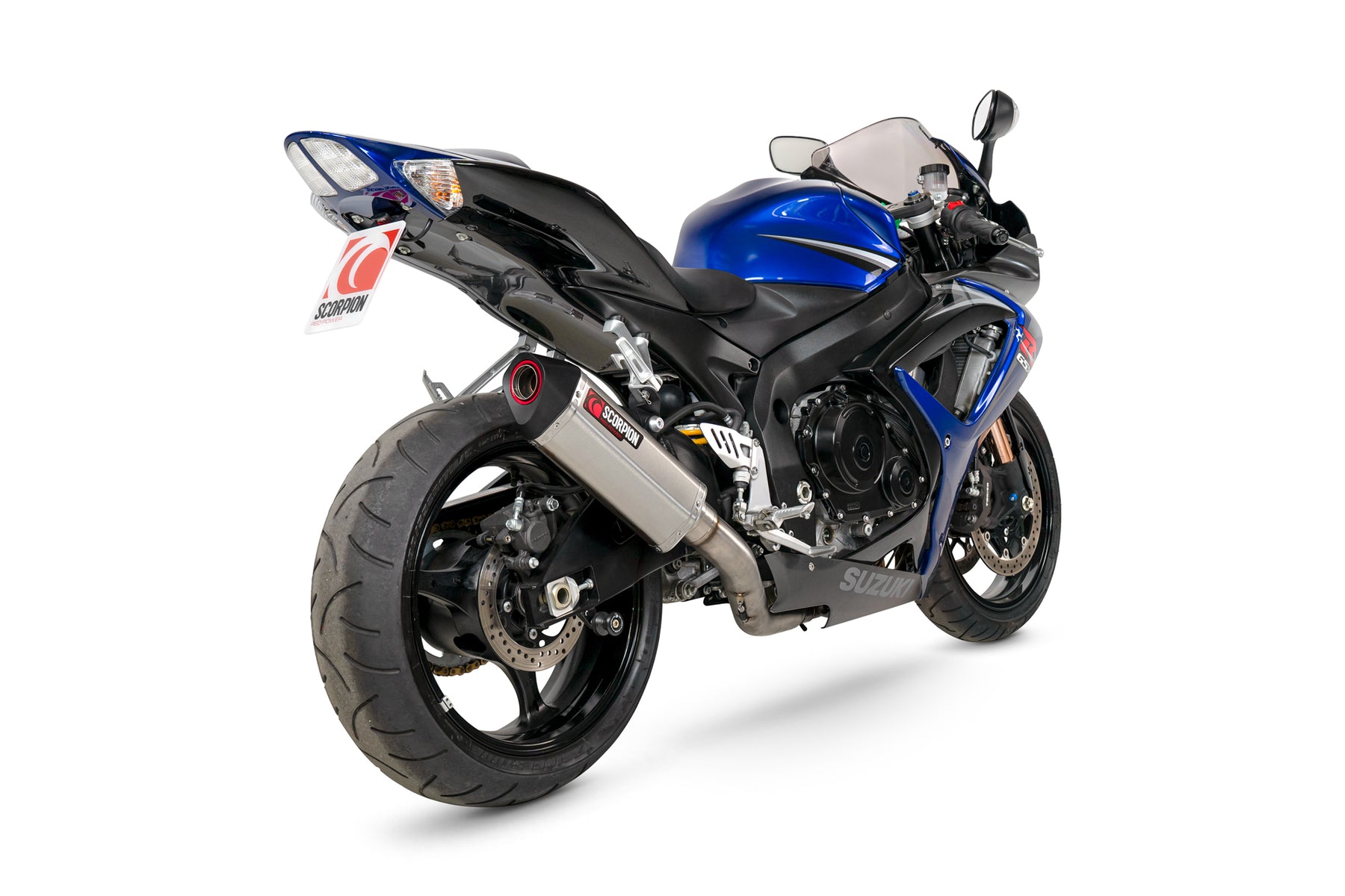 Suzuki GSX-R 750 (2006–2007) Scorpion Exhaust Serket Parallel Slip-on - Brushed Stainless