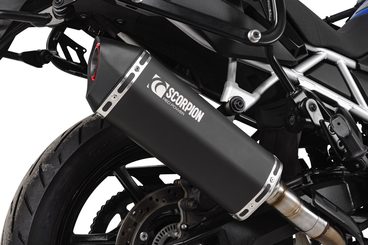Suzuki V-Strom 800 inc DE/RE (2023–2025) Scorpion Exhaust Serket Parallel Slip-on - Black Ceramic