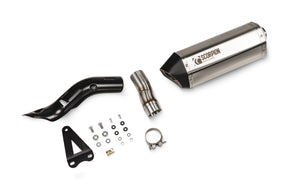 Suzuki V-Strom 800 inc DE/RE (2023–2025) Scorpion Exhaust Serket Parallel Slip-on - Brushed Stainless