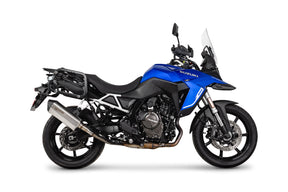 Suzuki V-Strom 800 inc DE/RE (2023–2025) Scorpion Exhaust Serket Parallel Slip-on - Brushed Stainless
