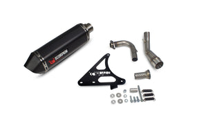 Scomadi TL125 (2015-2017) SCORPION Exhaust Serket Full System - Black Ceramic
