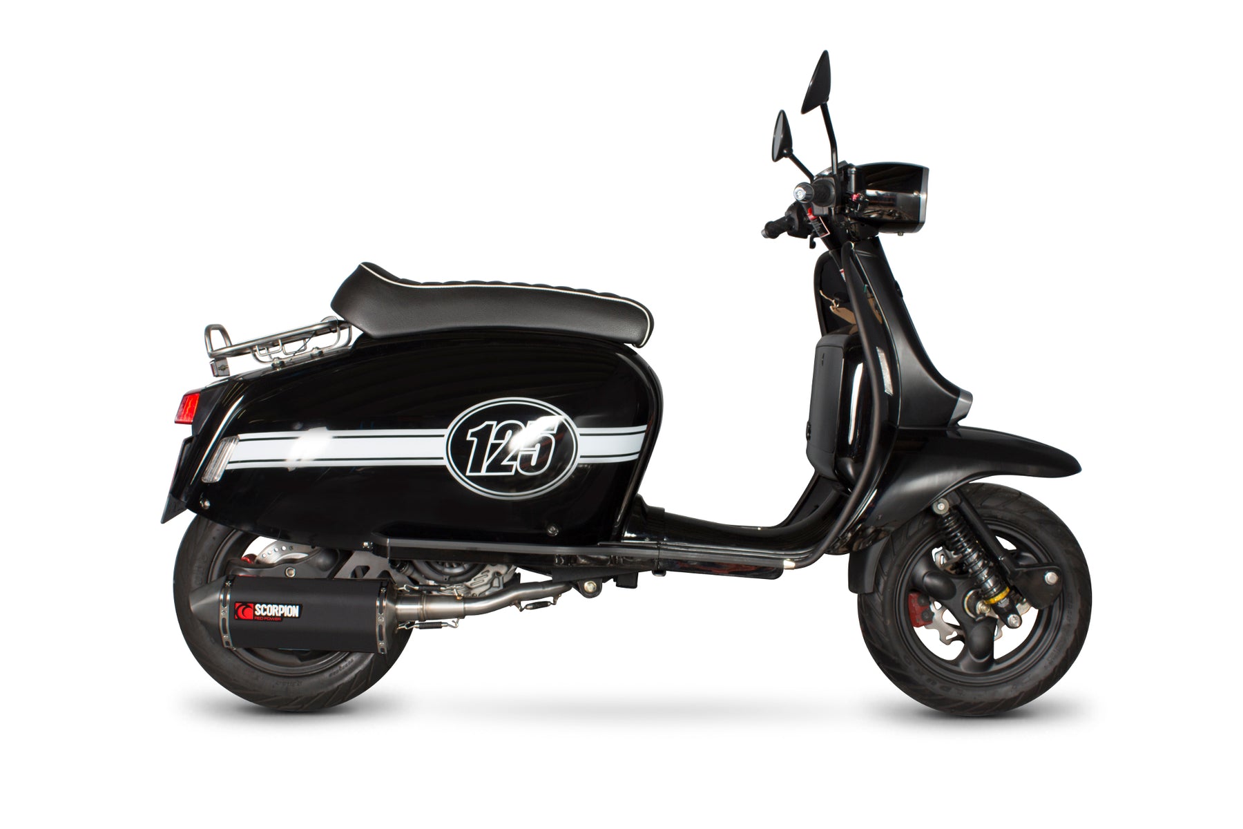 Scomadi TL125 (2015-2017) SCORPION Exhaust Serket Full System - Black Ceramic