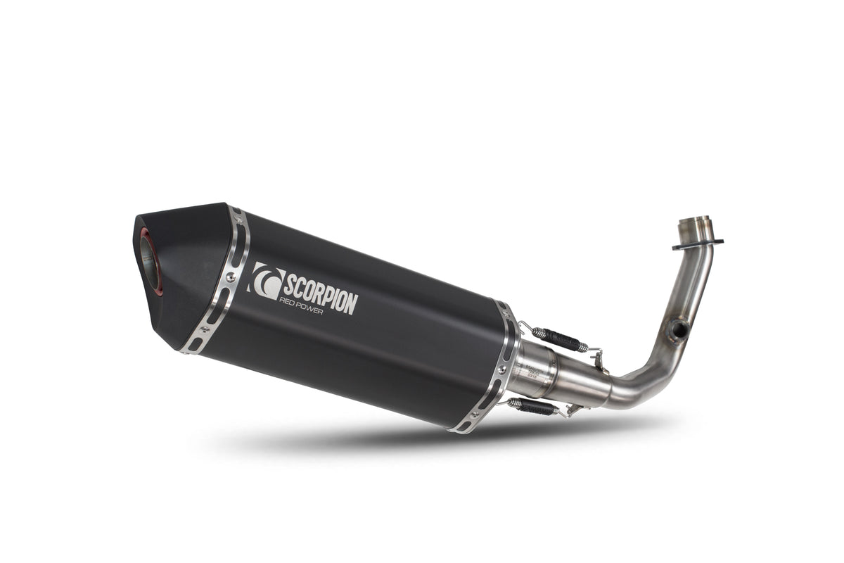 Scomadi TL200 (Euro4) (2018-2019) SCORPION Exhaust Serket Parallel Full System - Black Ceramic