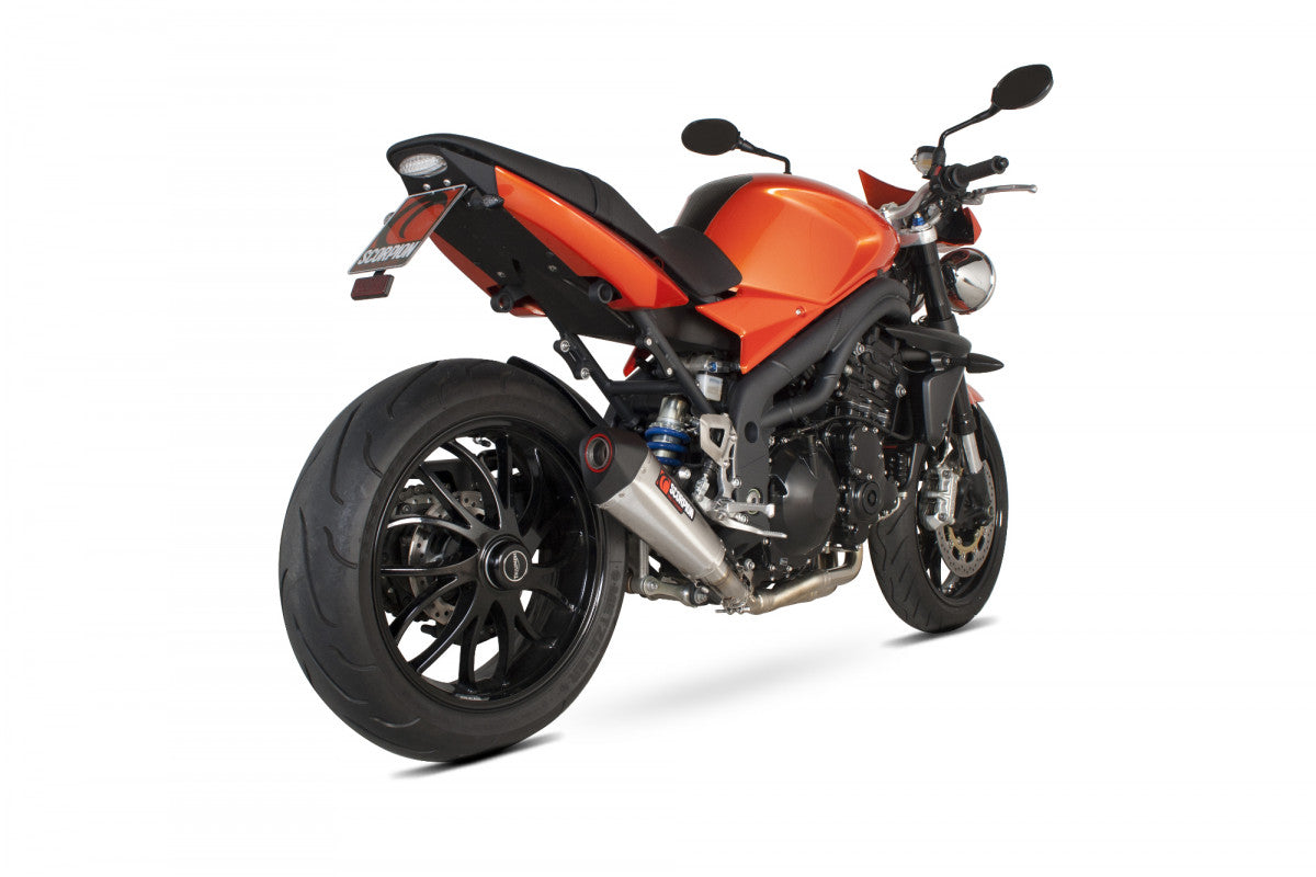 Triumph Speed Triple 1050 (2008–2010) Scorpion Exhaust Serket Taper Slip-on - Brushed Stainless