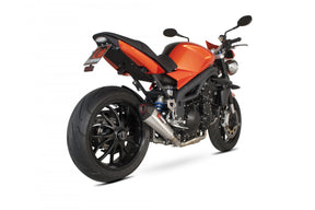 Triumph Speed Triple 1050 (2008–2010) Scorpion Exhaust Serket Taper Slip-on - Brushed Stainless