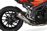 Triumph Speed Triple 1050 (2008–2010) Scorpion Exhaust Serket Taper Slip-on - Brushed Stainless
