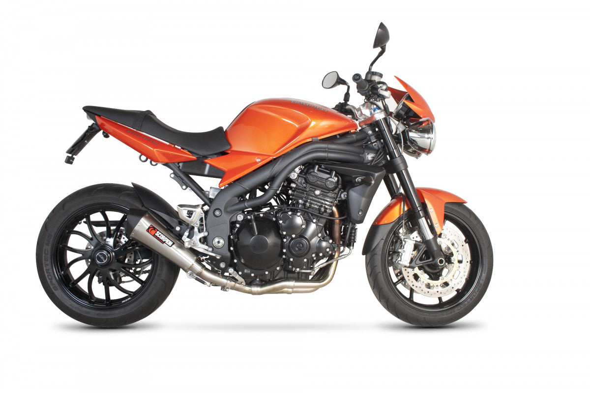 Triumph Speed Triple 1050 (2008–2010) Scorpion Exhaust Serket Taper Slip-on - Brushed Stainless