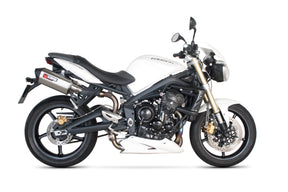 Triumph Street Triple 675 (2007–2012) Scorpion Exhaust Serket Parallel Slip-on Pair - Brushed Stainless
