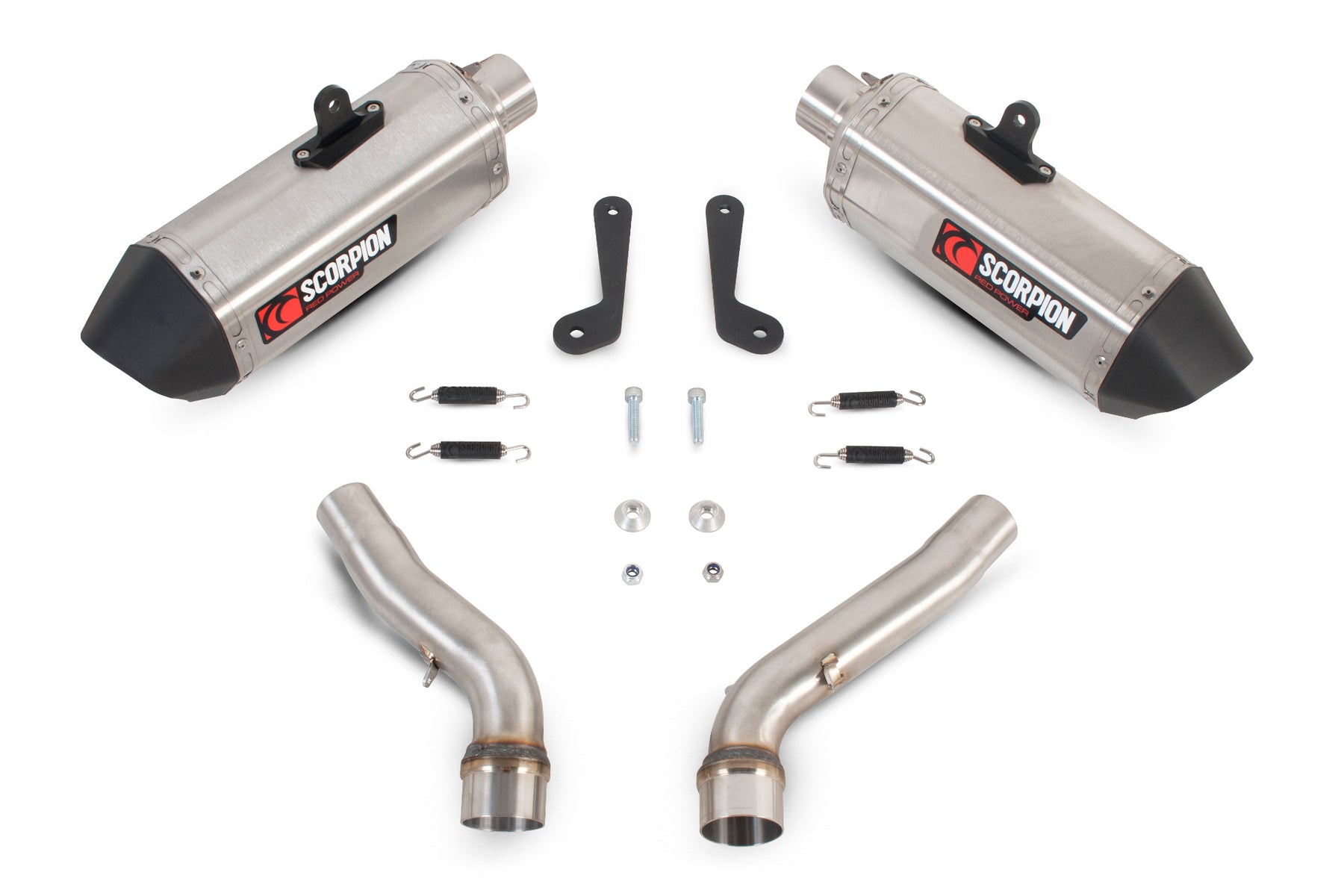 Triumph Street Triple 675 (2007–2012) Scorpion Exhaust Serket Parallel Slip-on Pair - Brushed Stainless